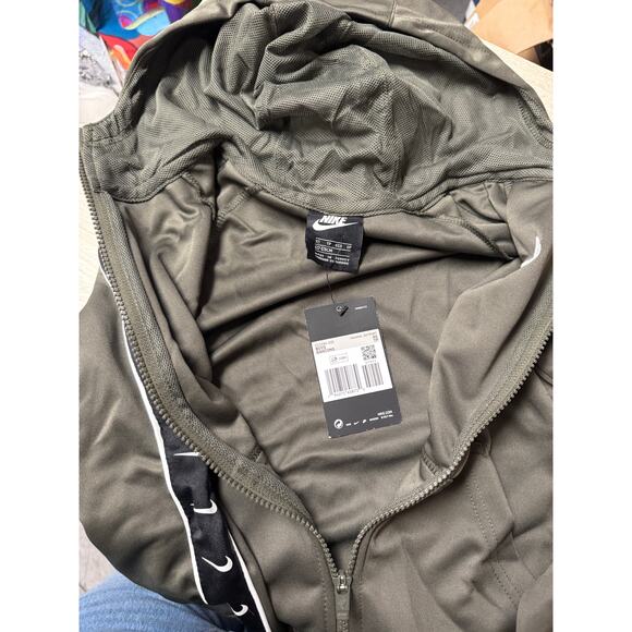 Nike B Swoosh Tape Full Zip Hoodie CV1334-325 Boys Size XS - Picture 12 of 12